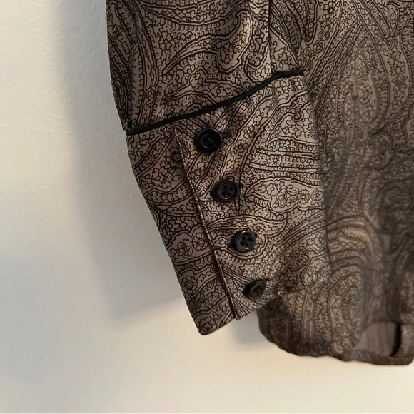 Vintage silk paisley blouse - Picture 4 of 7